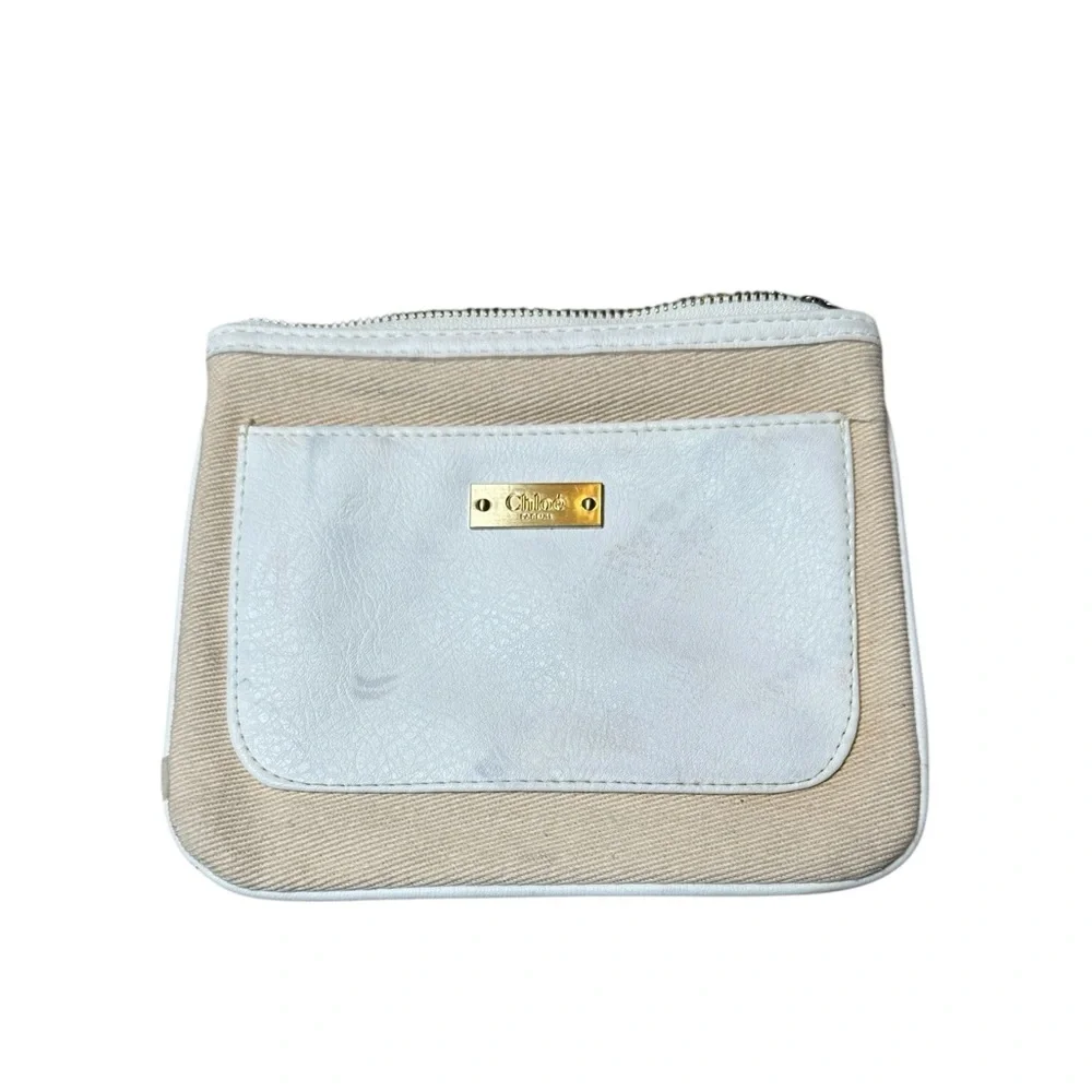 Chloé Parfums Beige Canvas Cosmetic Pouch Makeup Bag GWP